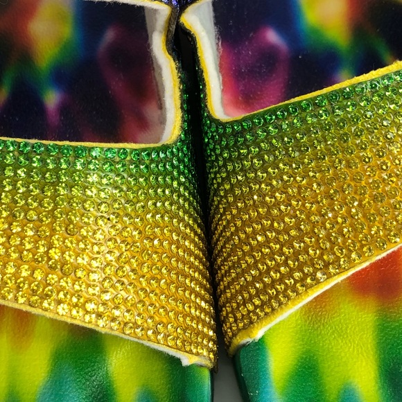 TIE DYE Embellished Double Buckle Sandals - Picture 7 of 7